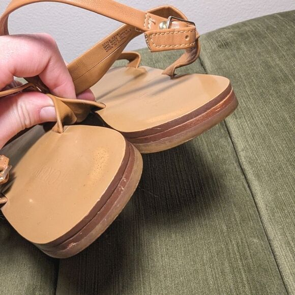 J Crew Tan leather sandals Sz 7.5 - Picture 6 of 10